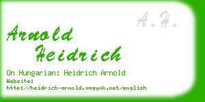 arnold heidrich business card